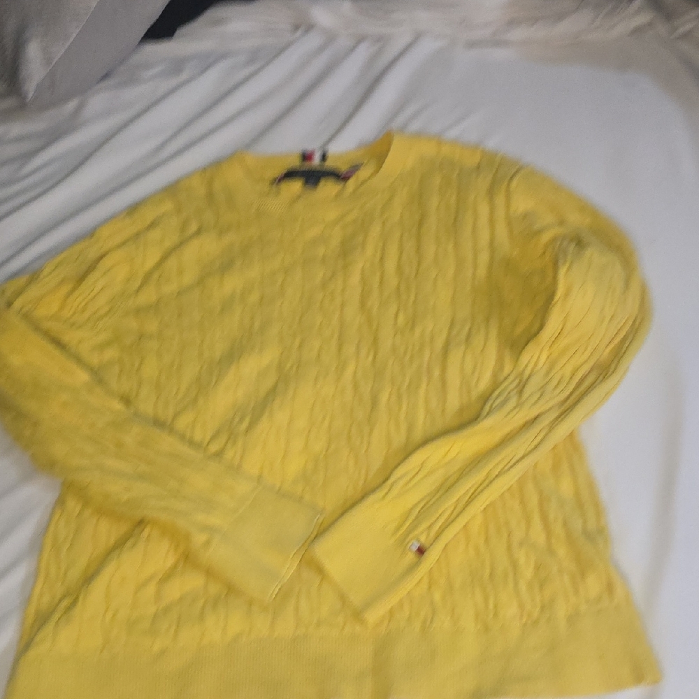 Tommy Hilfiger Vibrant Yellow Crewneck Sweater